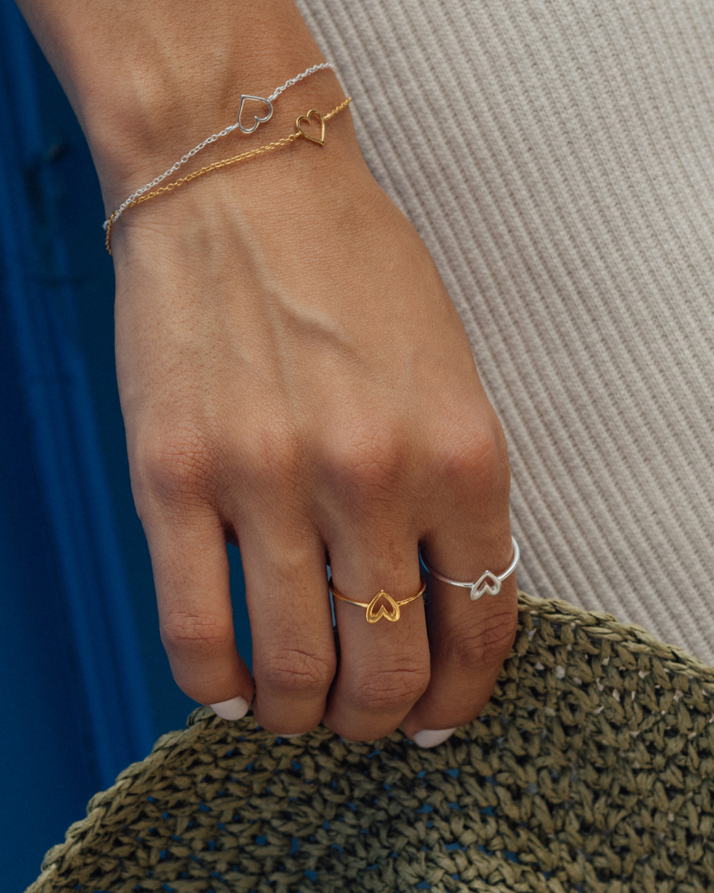 Anillo Corazón Alargado de Plata