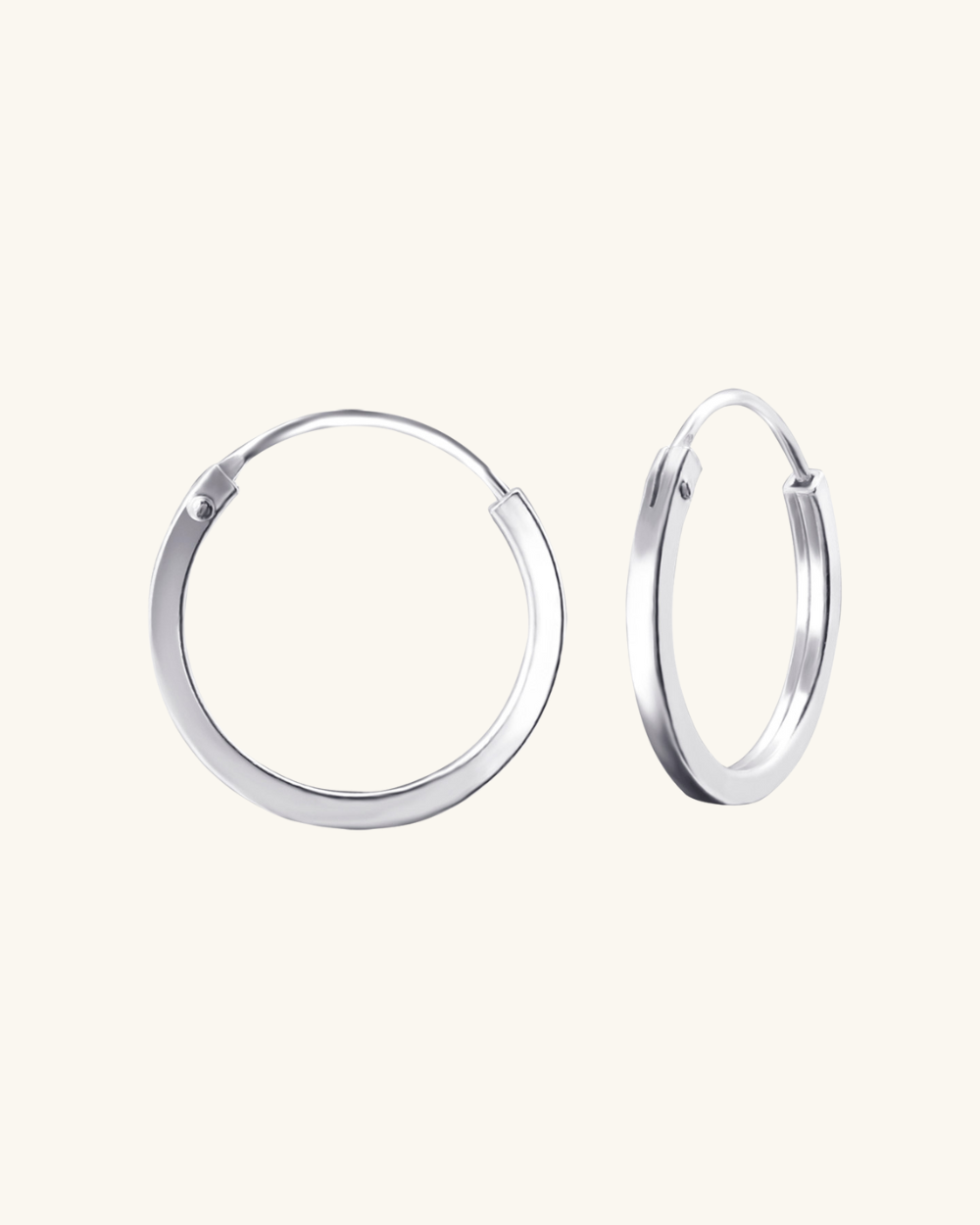 Argollas Cuadradas de Plata 14mm – Zazü