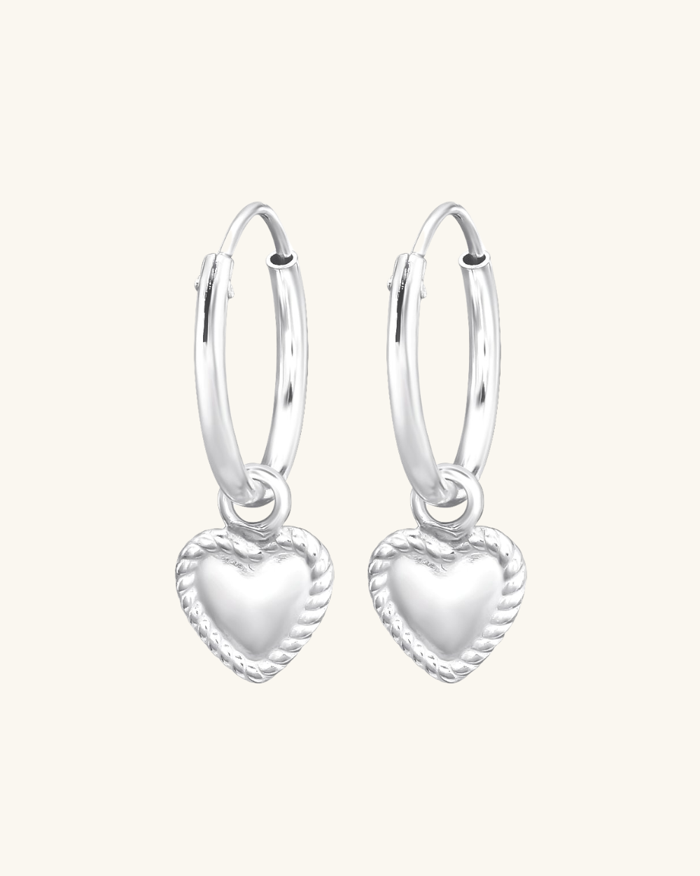 Argollas con Corazón de Plata - Zazü