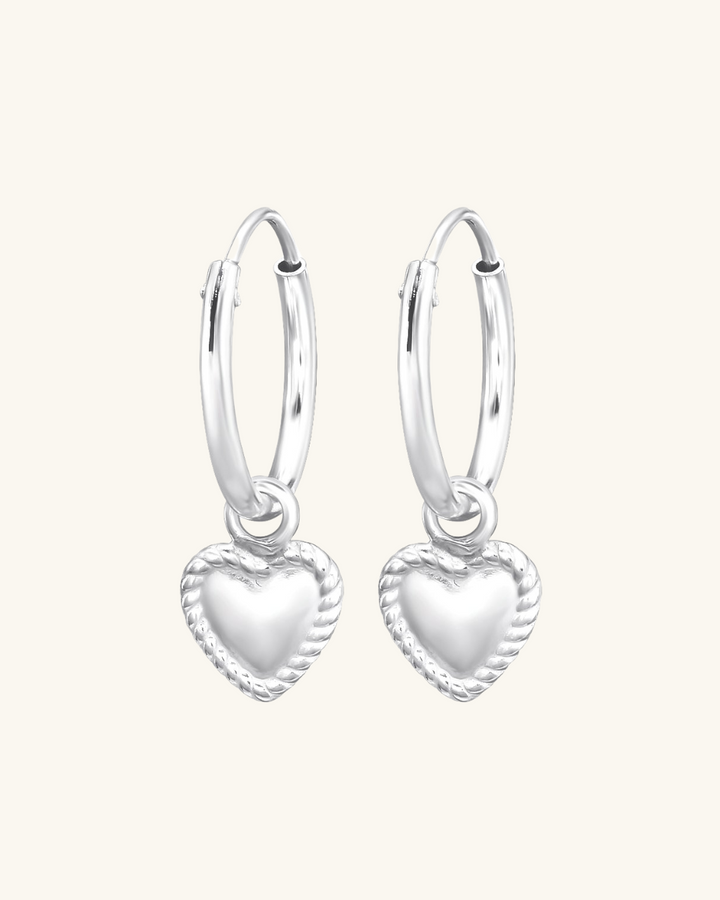 Argollas con Corazón de Plata - Zazü