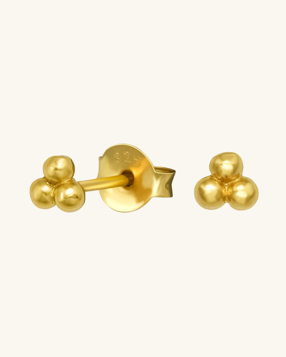 Aritos Triple Pelotita Bañados en oro - Zazü