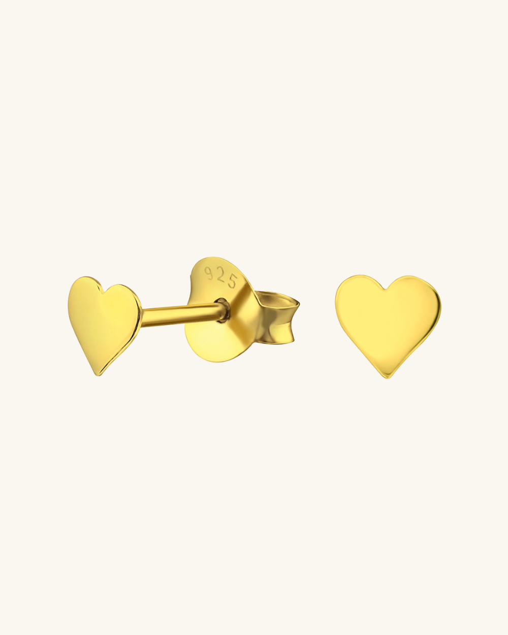 Aritos de Corazón Bañados en Oro - Zazü
