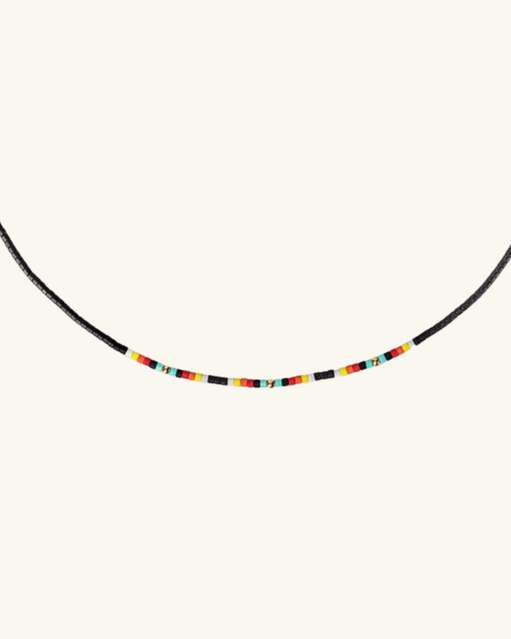 Choker Chenoa con Mostacillas de Plata Bañadas en Oro - Zazü