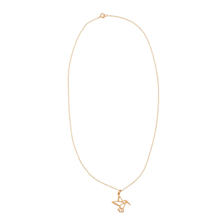 Collar Colibrí Zazü Bañado en Oro - Zazü