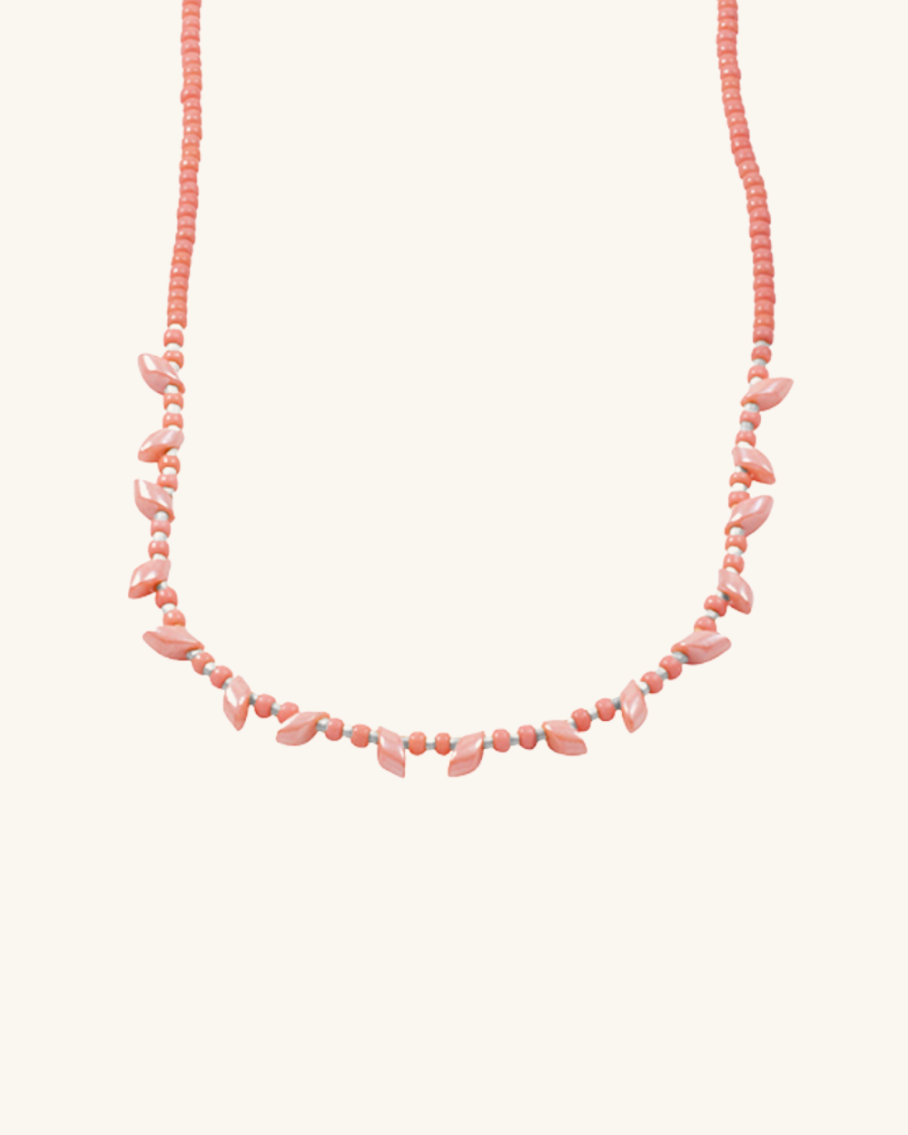 Collar Irregular Rosado y Plateado