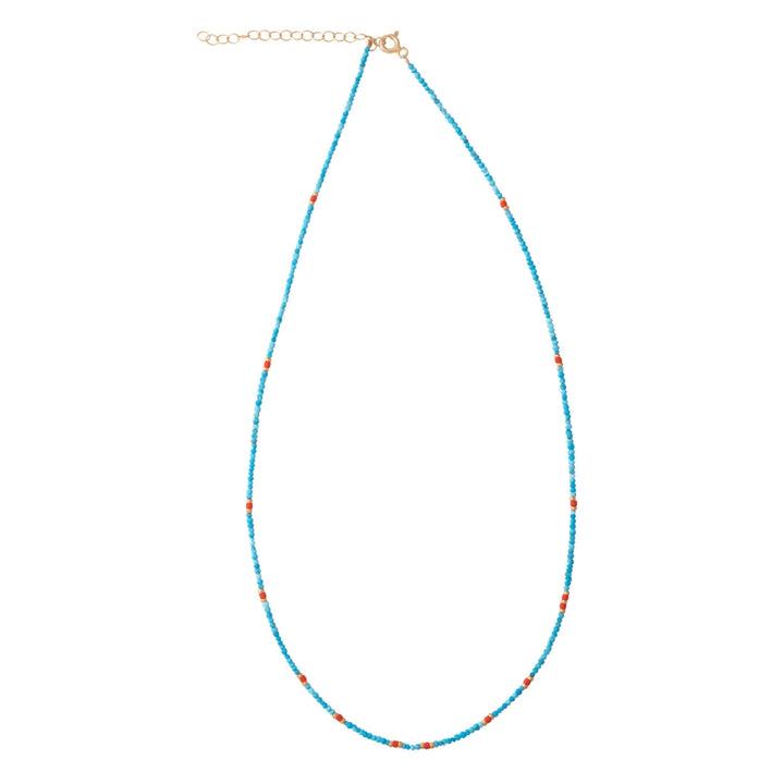 Collar Mini Turquesas y Coral - Zazü