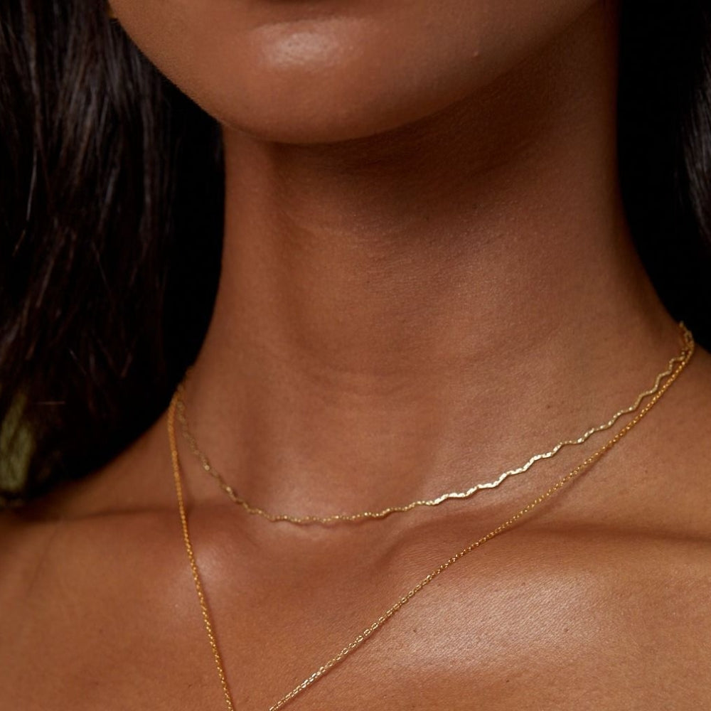 Collar Zig Zag Bañado en Oro - Zazü