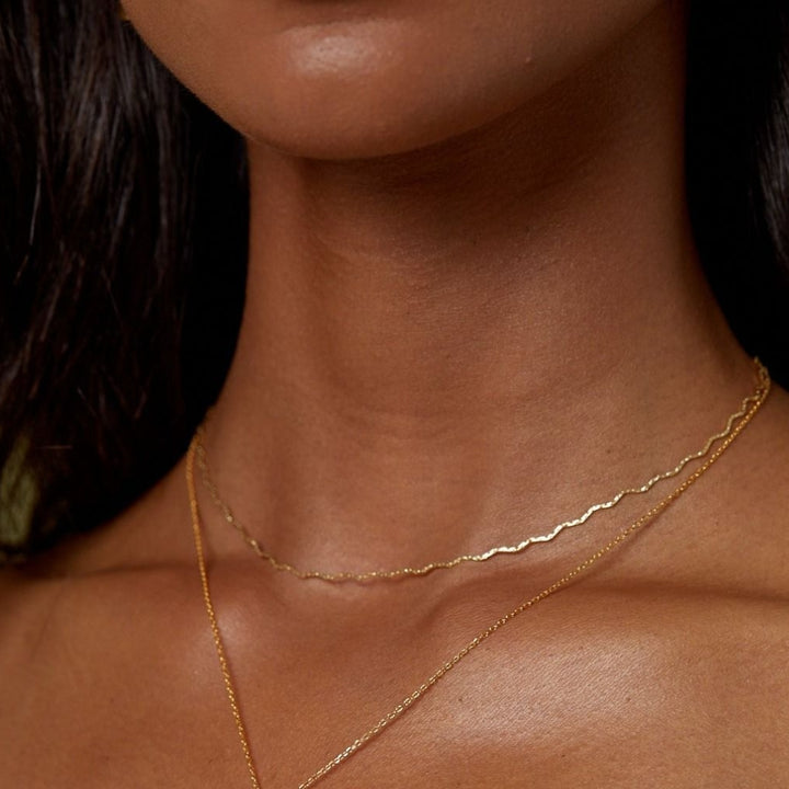 Collar Zig Zag Bañado en Oro - Zazü