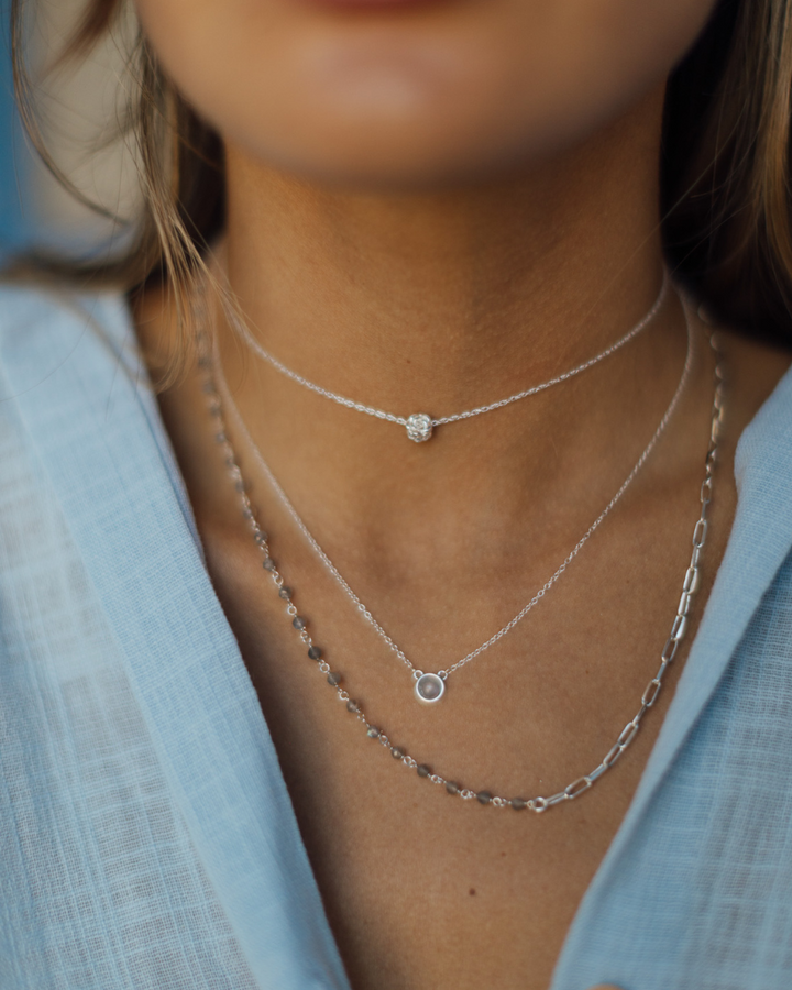 Collar Círculo Piedra Luna