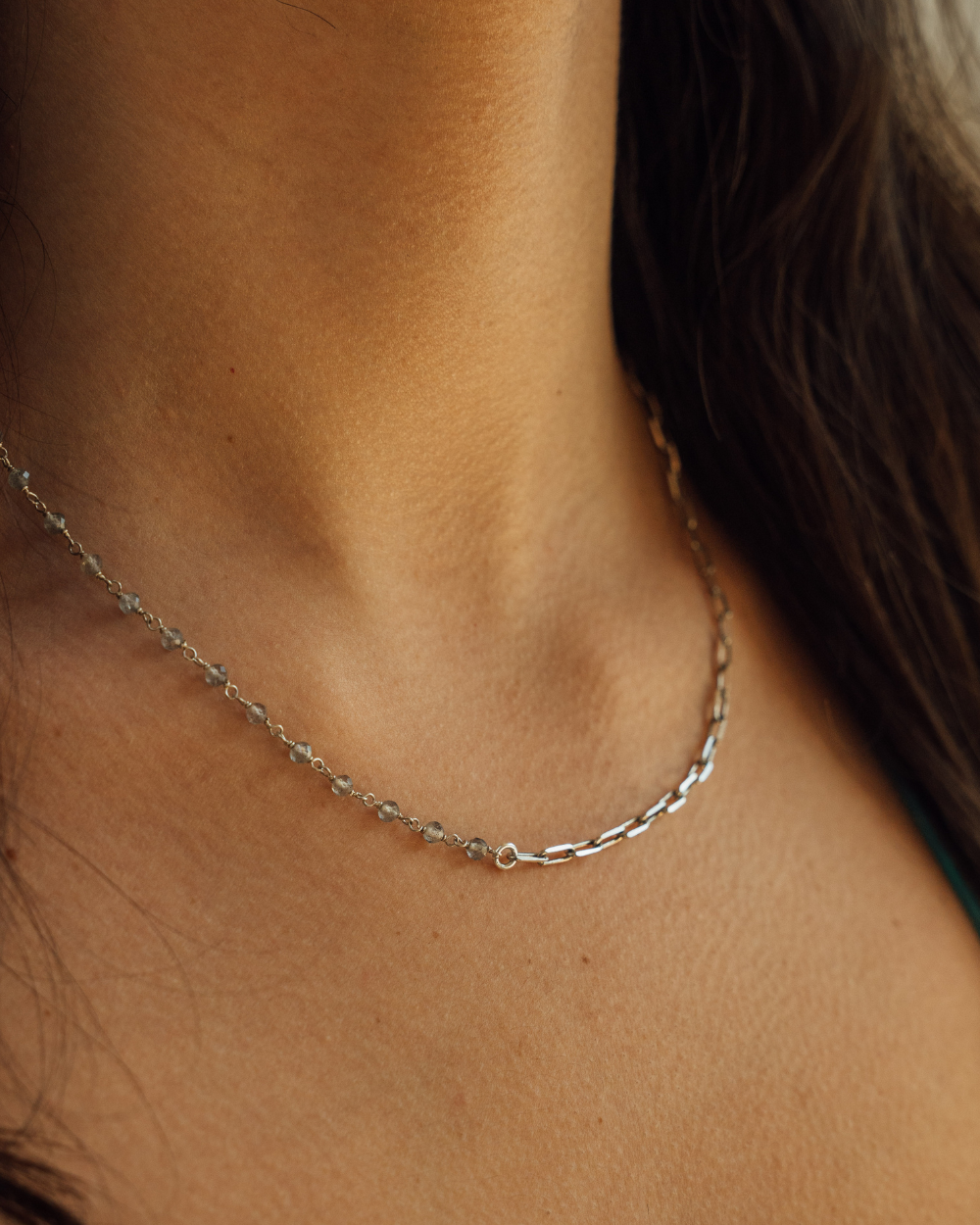 Collar Iki de Plata y Labradorita - Zazü