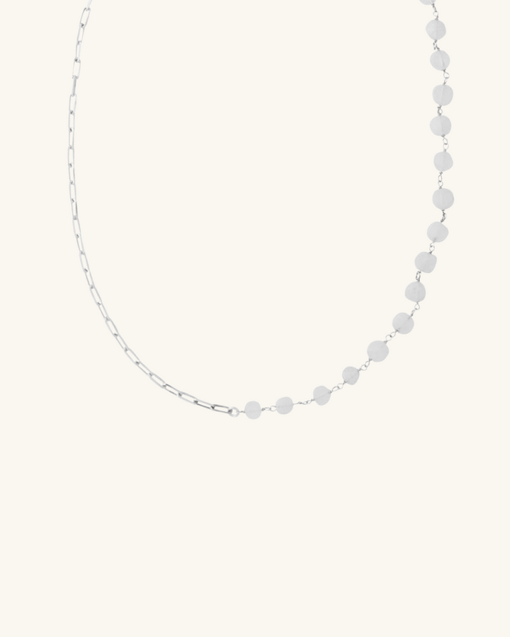 Collar Iki de Plata y Piedra Luna - Zazü