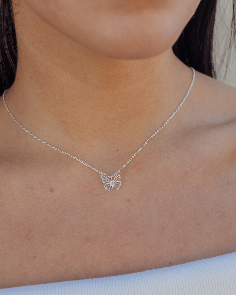 Collar de Plata Mariposa Calada - Zazü
