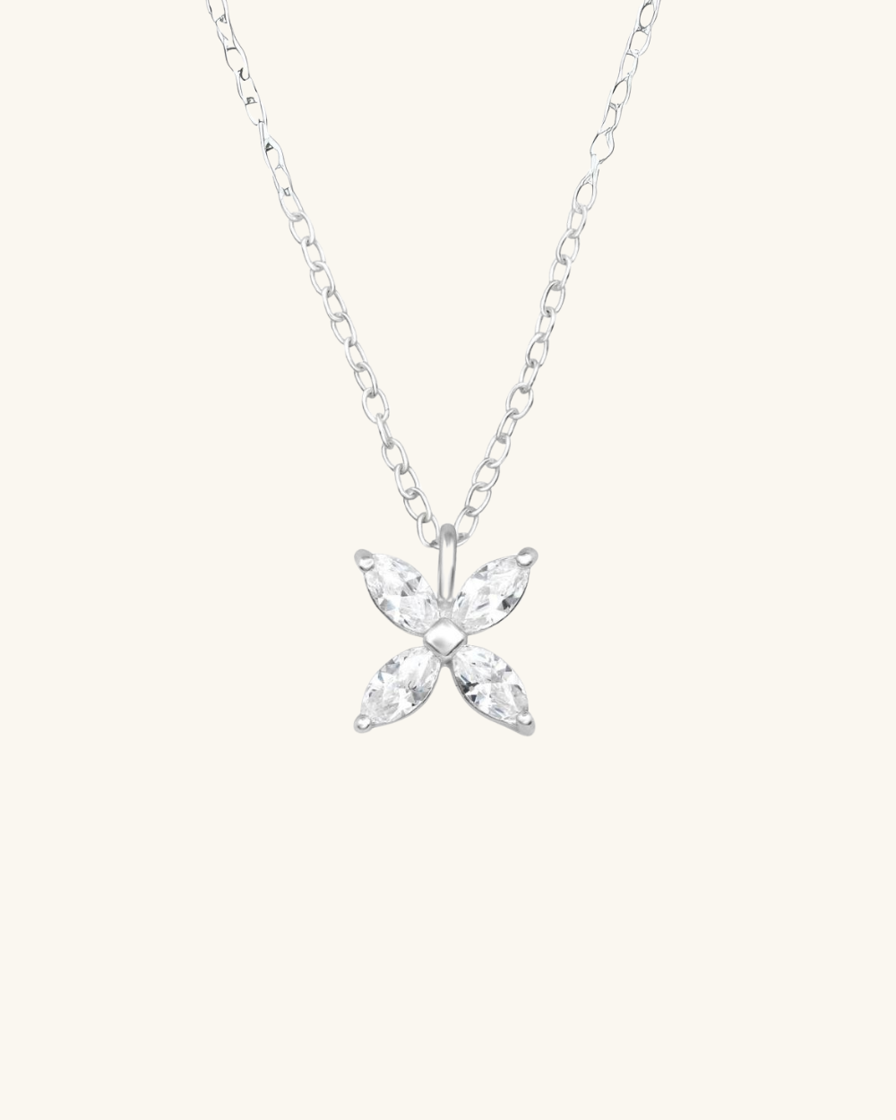 Collar de Plata con Flor de Circones - Zazü