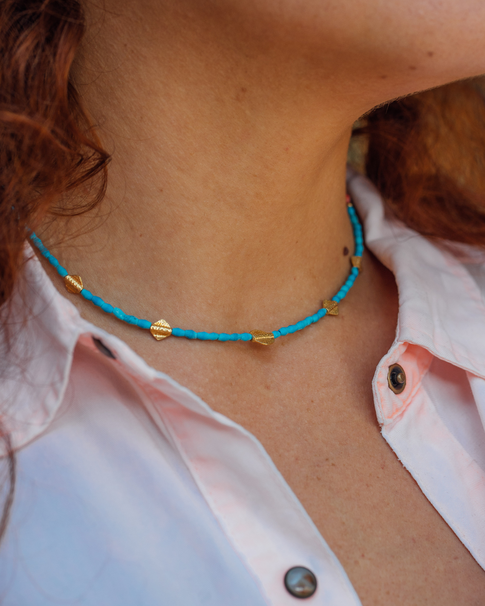 Collar de Turquesa y Coral - Zazü