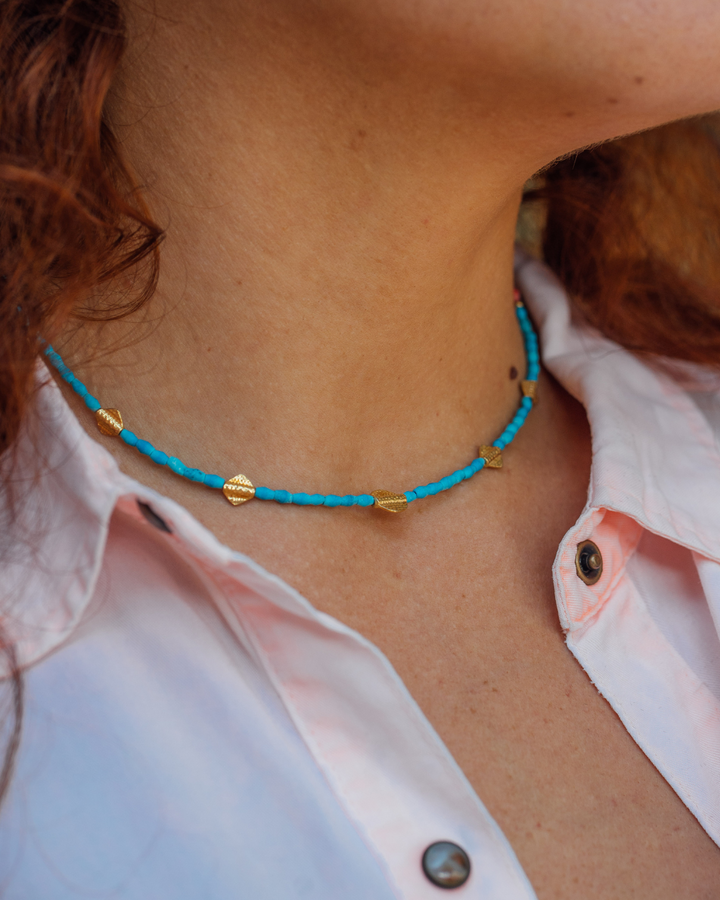 Collar de Turquesa y Coral - Zazü