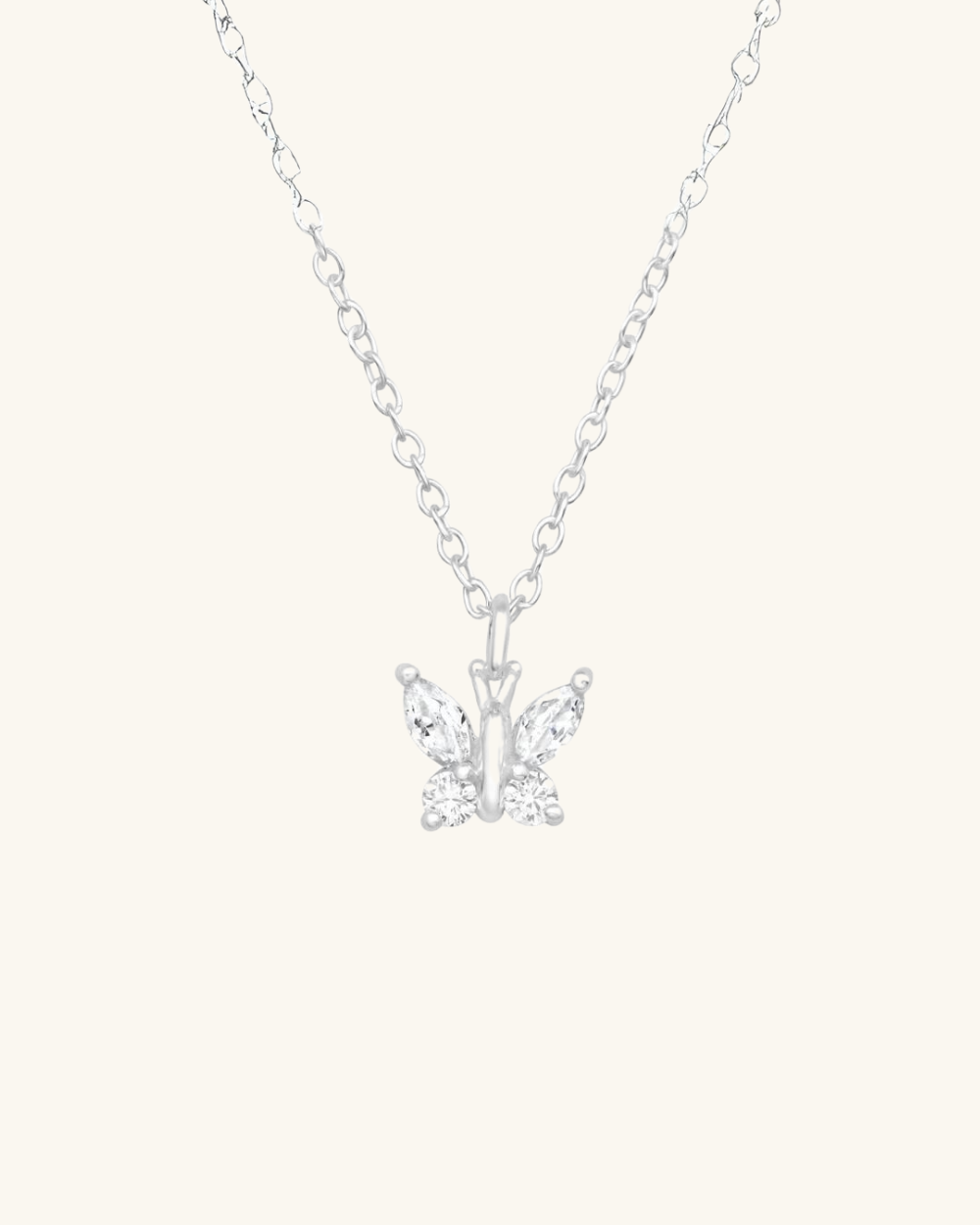Collar de Plata Mariposa y Circones - Zazü
