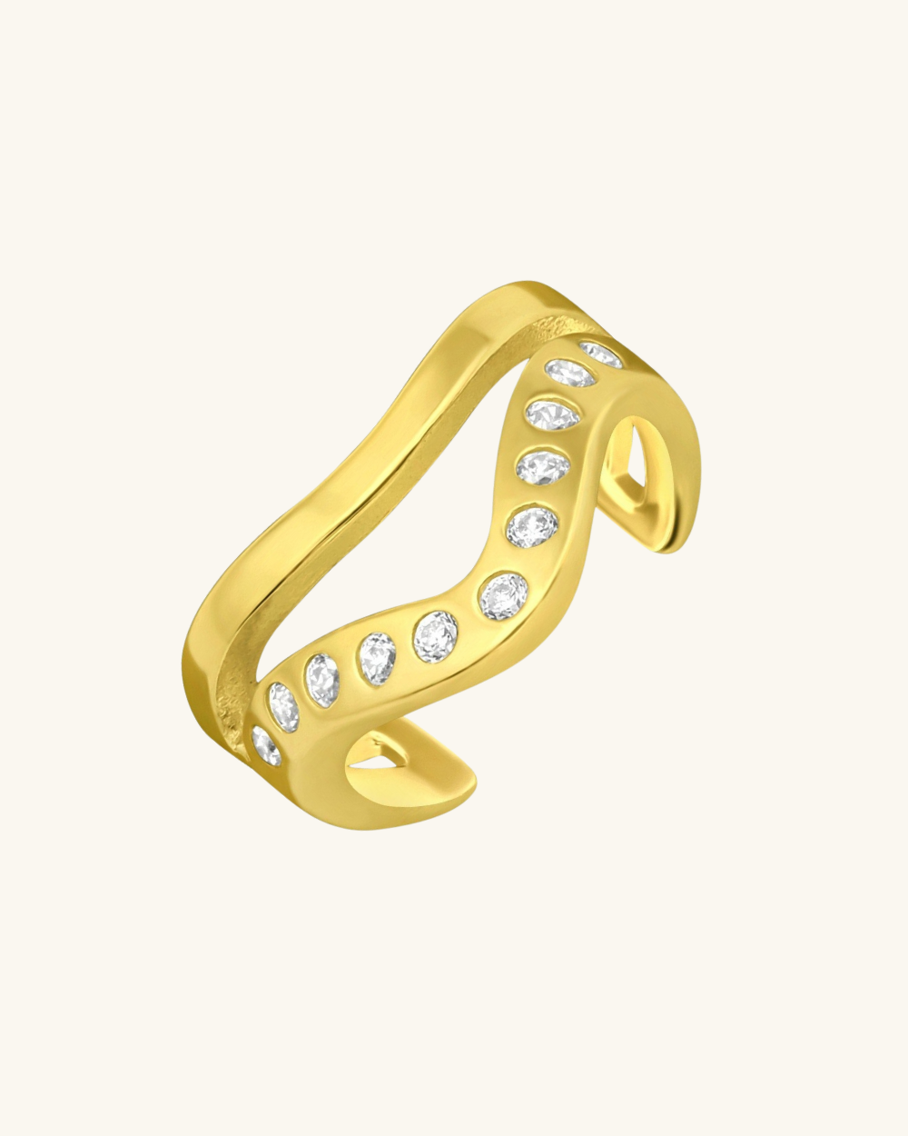 Ear Cuff Bañado en Oro con Circones - Zazü