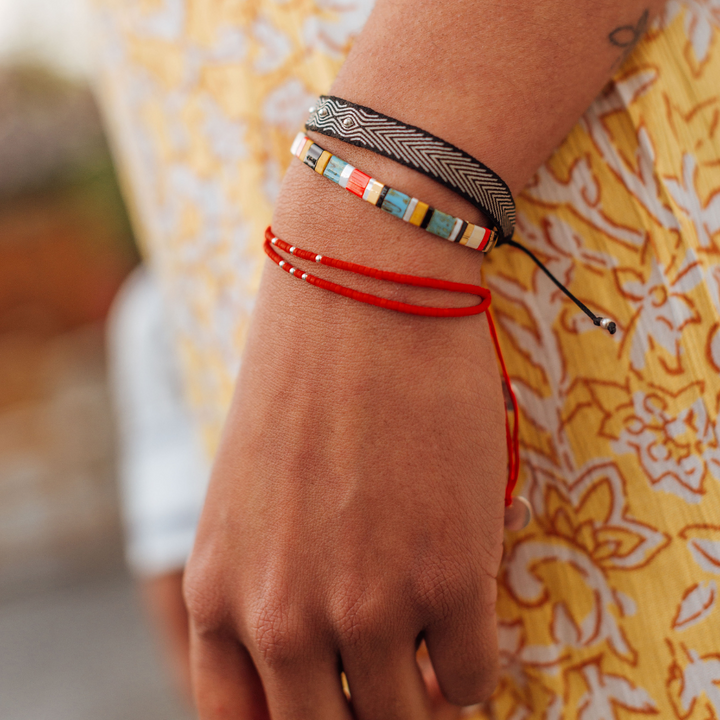 Pulsera Doble Roja