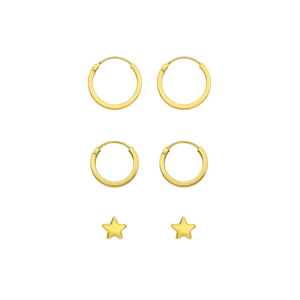 Pack Argollas Cuadradas Estrella