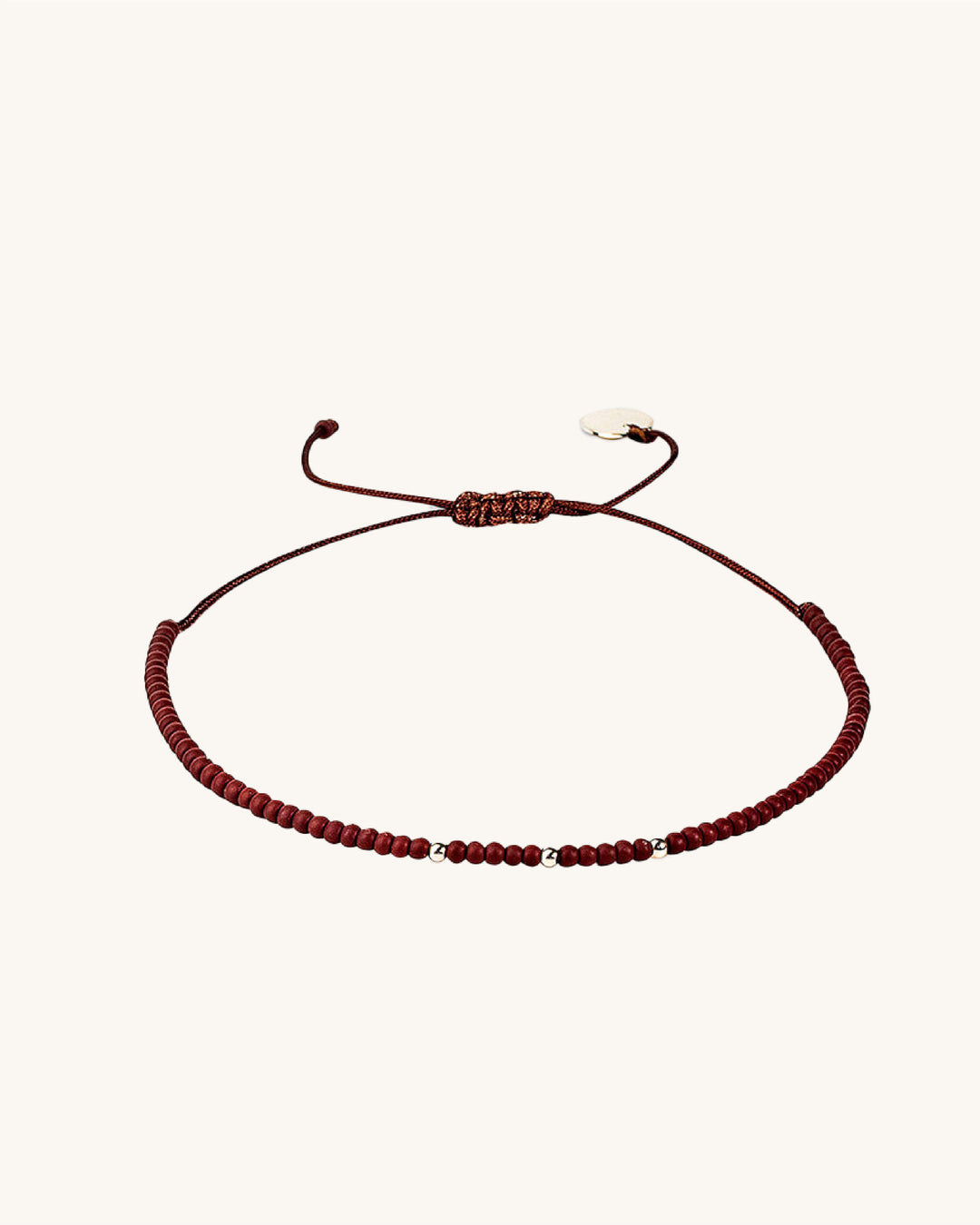 Pulsera Café con Mostacillas de Plata