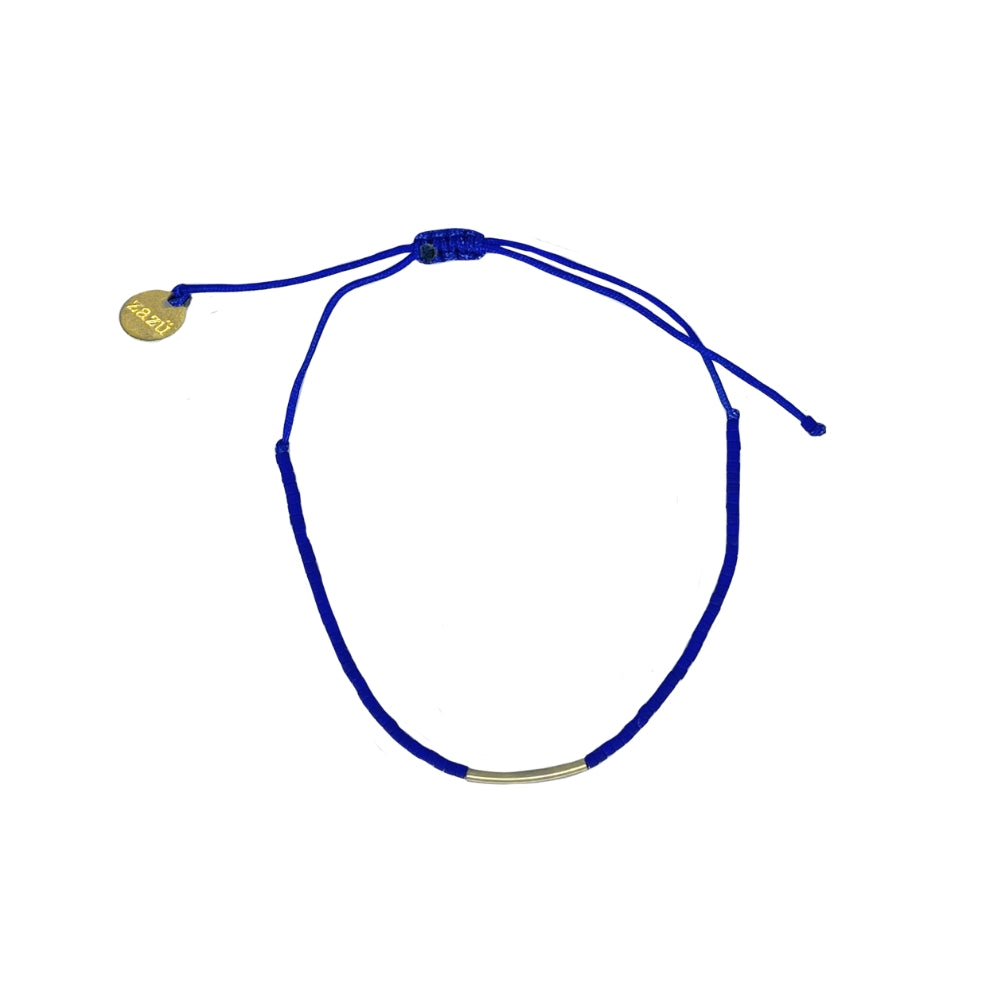 SAMPLE SALE Pulsera Azul y Barrita Bañada en Oro