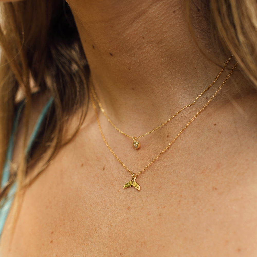 Collar Cola de Ballena Bañado en Oro - Zazü