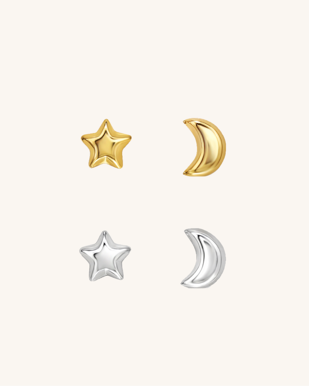Pack Aritos Luna y Estrella Dúo