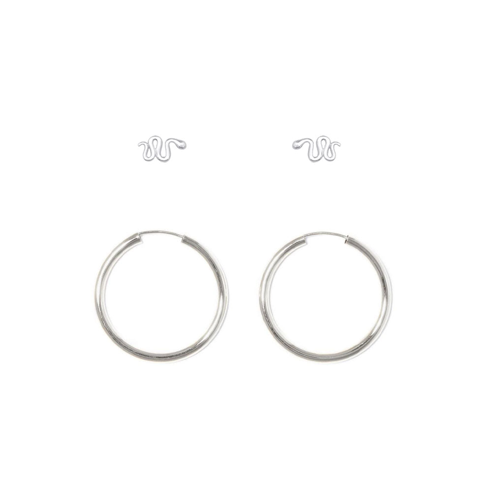 Pack Argollas de Plata y Serpiente