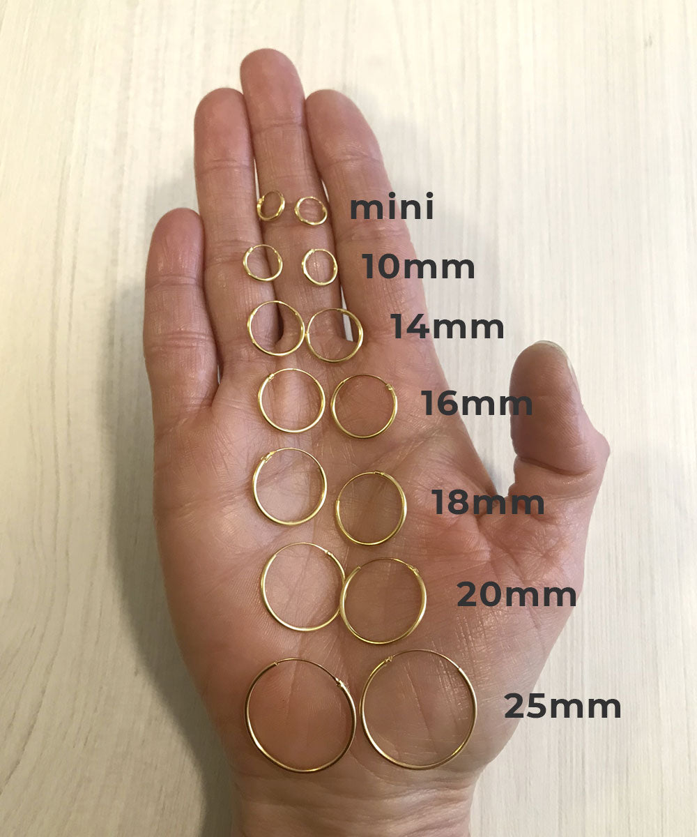 Argollas Bañadas en Oro 16mm - Zazü