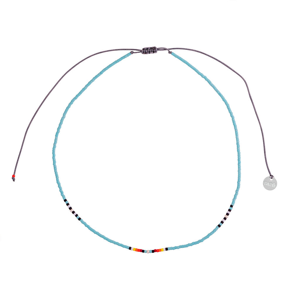 Choker Chenoa Turquesa con Mostacillas de Plata - Zazü