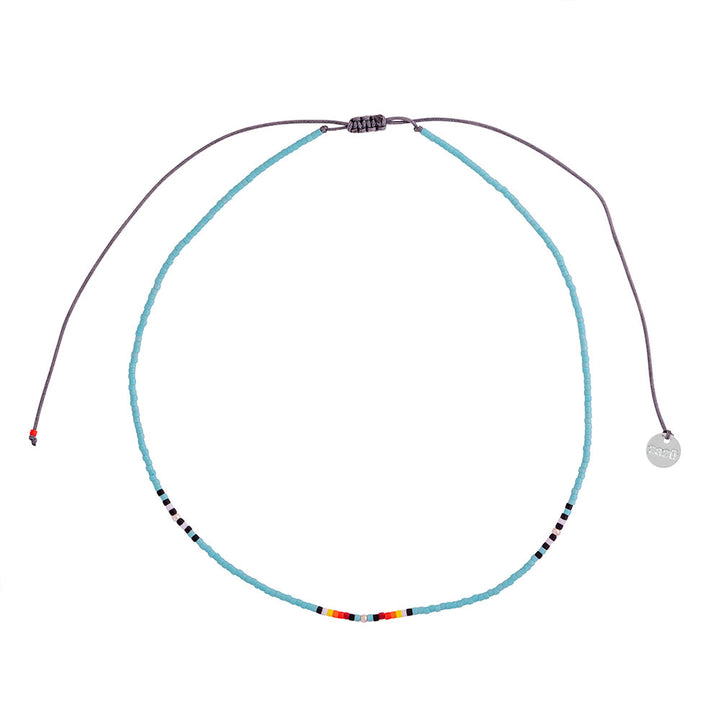 Choker Chenoa Turquesa con Mostacillas de Plata - Zazü