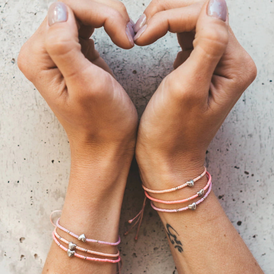 Pulsera cáncer de mama rosa viejo - Zazü