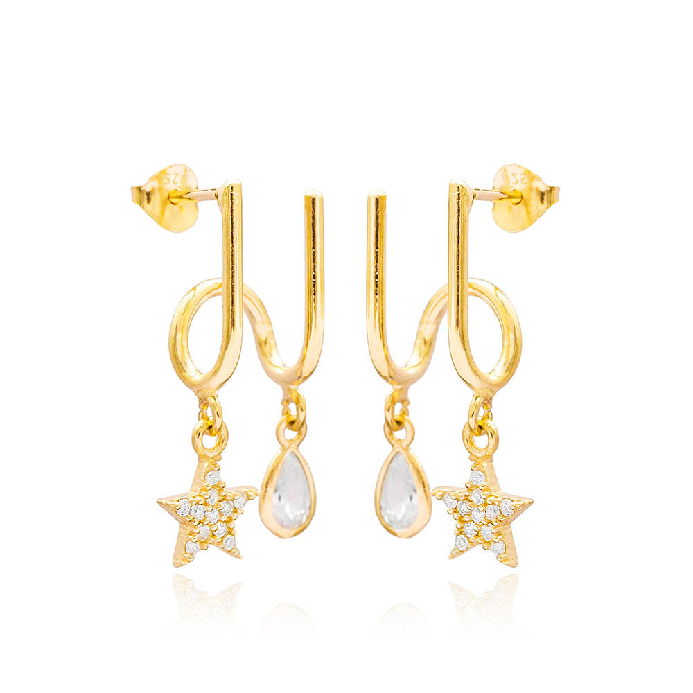 Aros Bianca Bañados en Oro