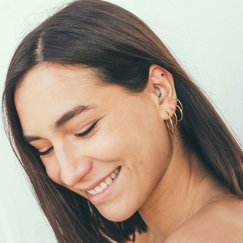Argollas Bañadas en Oro 25mm - Zazü