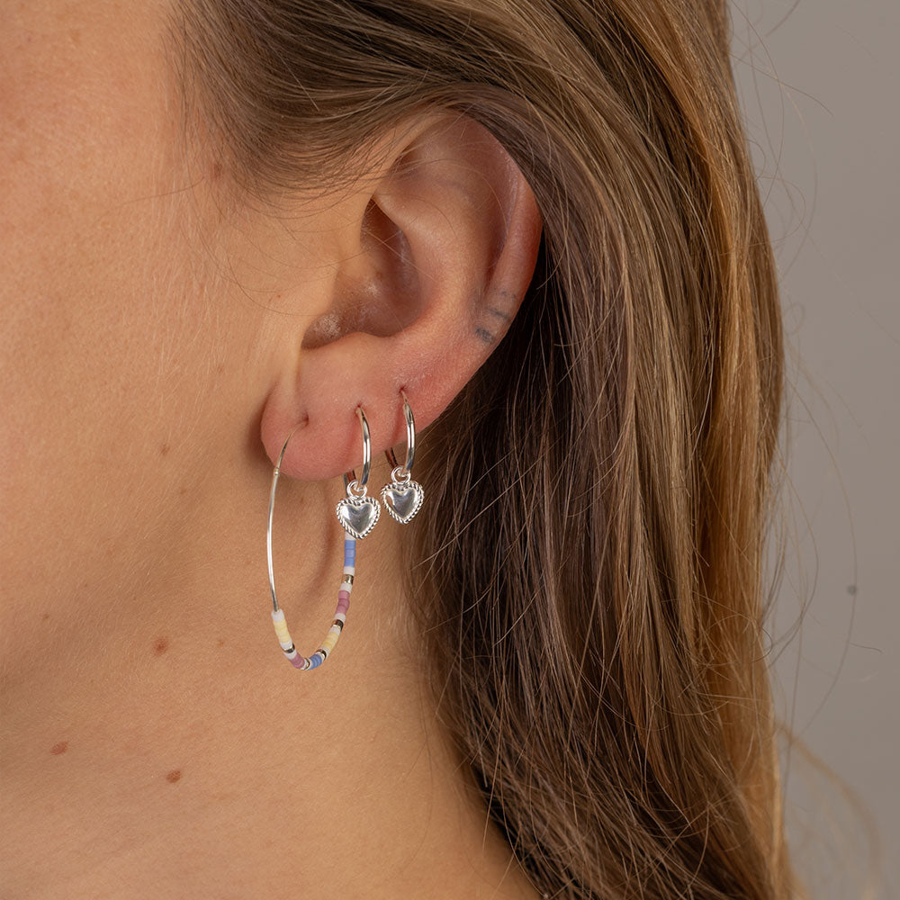 Argollas con Corazón de Plata - Zazü