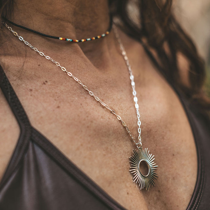 Choker Chenoa con Mostacillas de Plata - Zazü