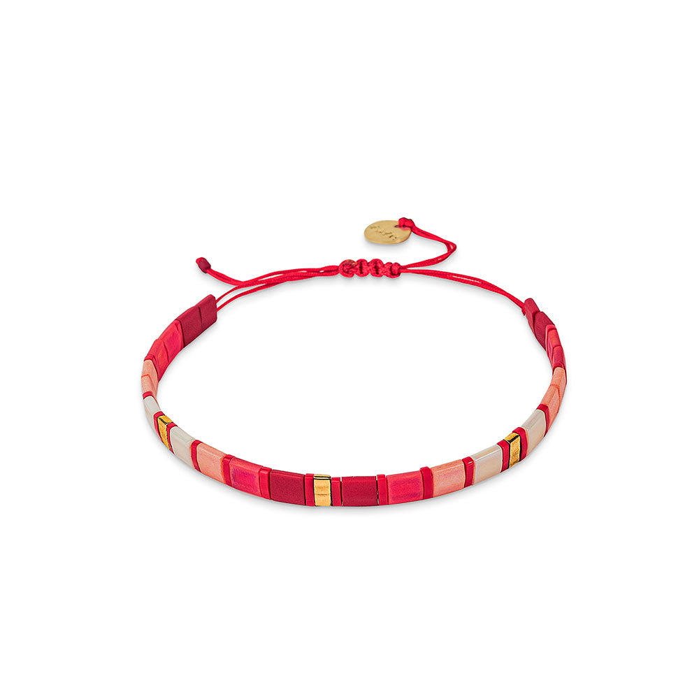 Pulsera Fita Rosada y Dorado