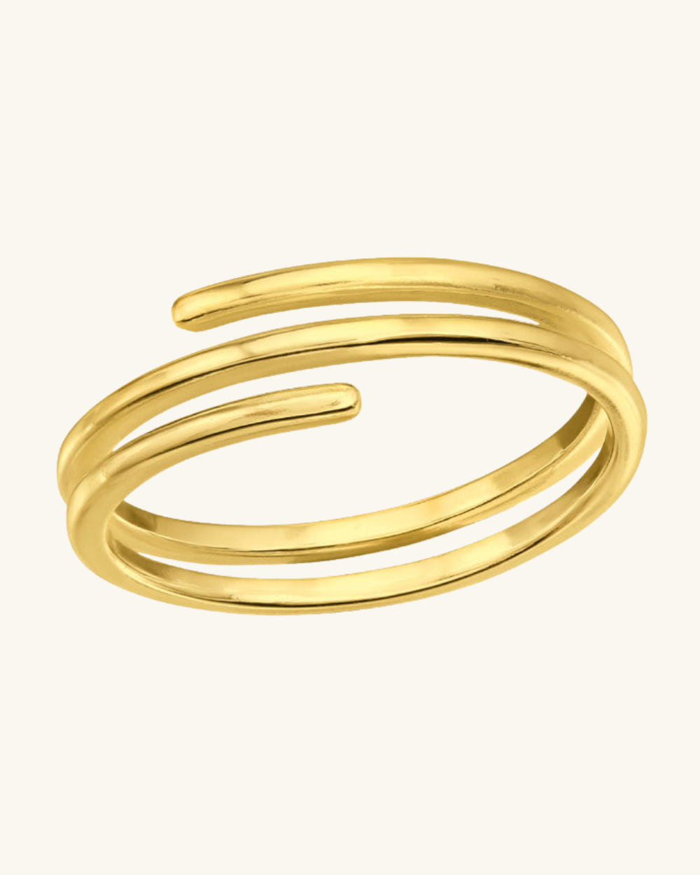 Anillo Espiral Bañado en Oro - Zazü