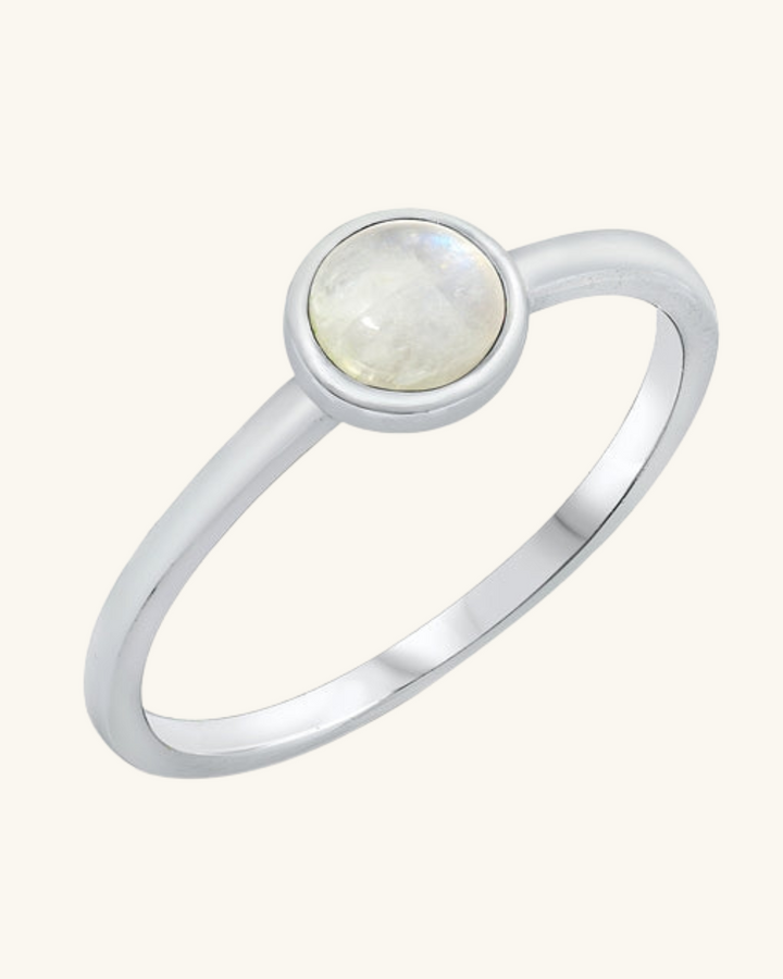 Anillo Piedra Luna Simple - Zazü