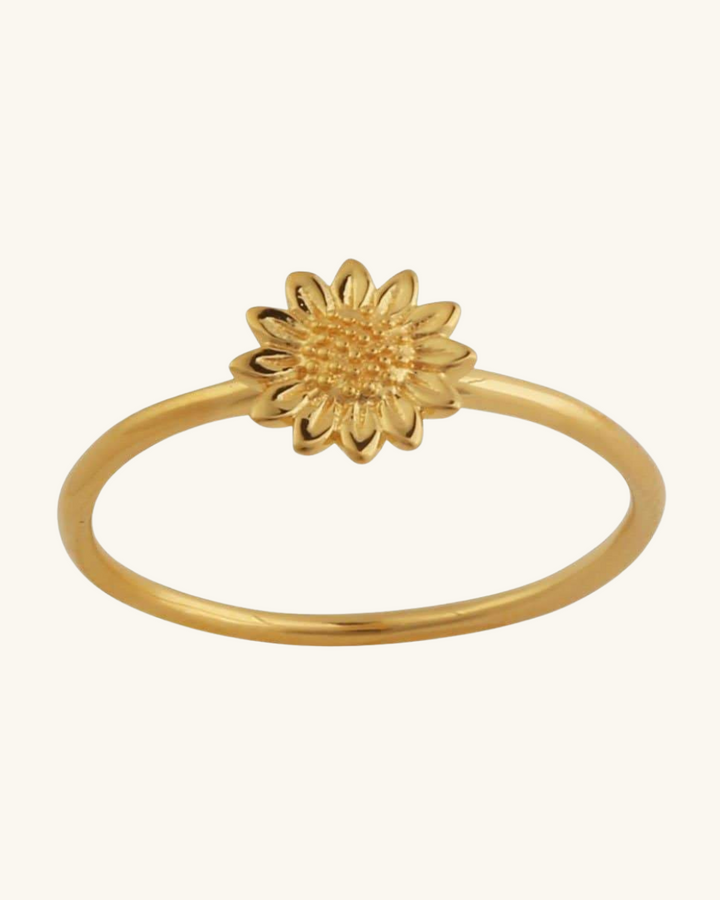 Anillo Sunflower Bañado en Oro - Zazü