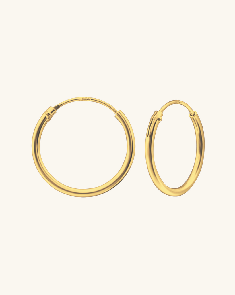 Aros argollas bañadas en oro hot sale