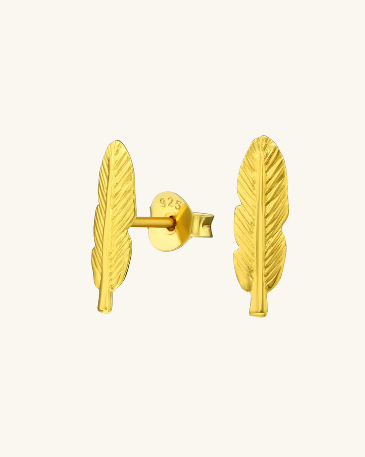 Aros de plata bañado en oro hoja - Zazü