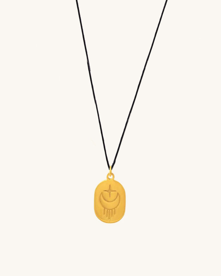 SAMPLE SALE - Choker Placa Luna Ovalada