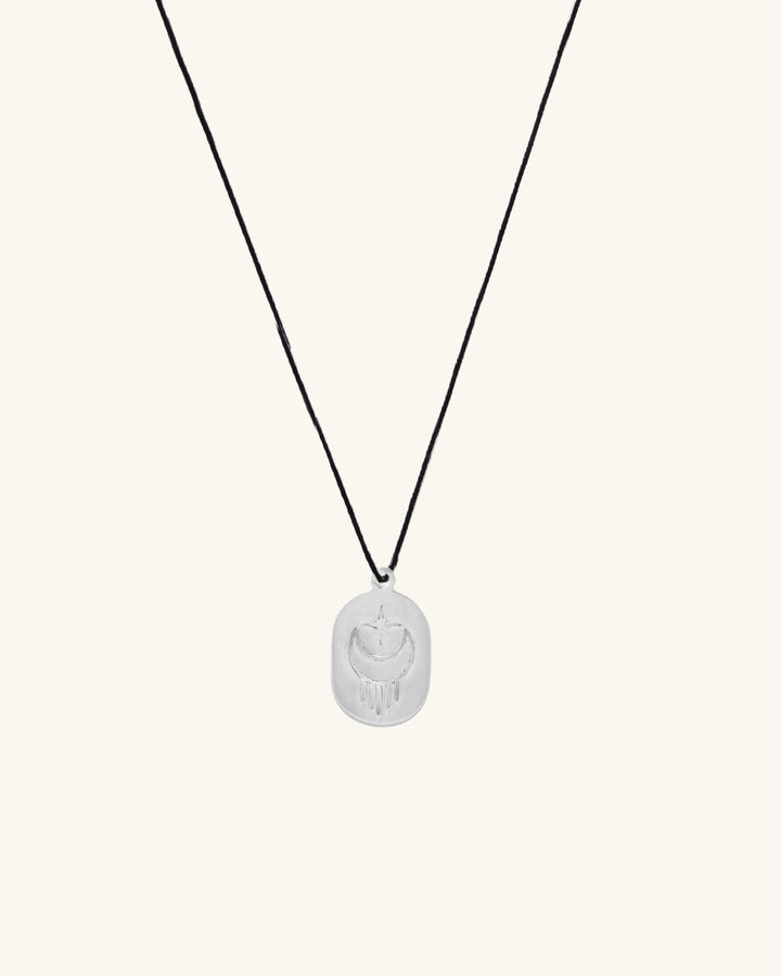 SAMPLE SALE - Choker Placa Luna Ovalada