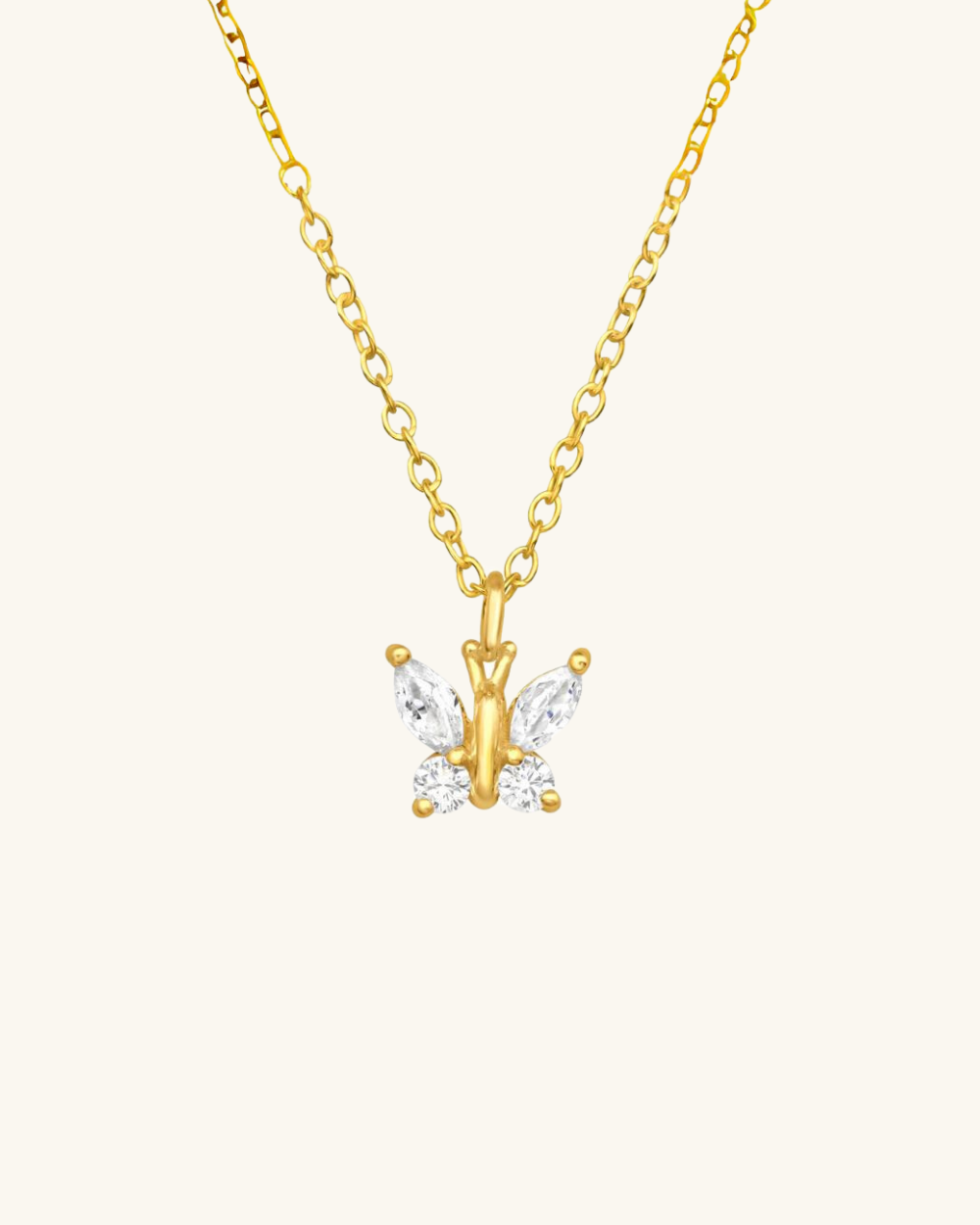 Collar Bañado en Oro Mariposa y Circones - Zazü