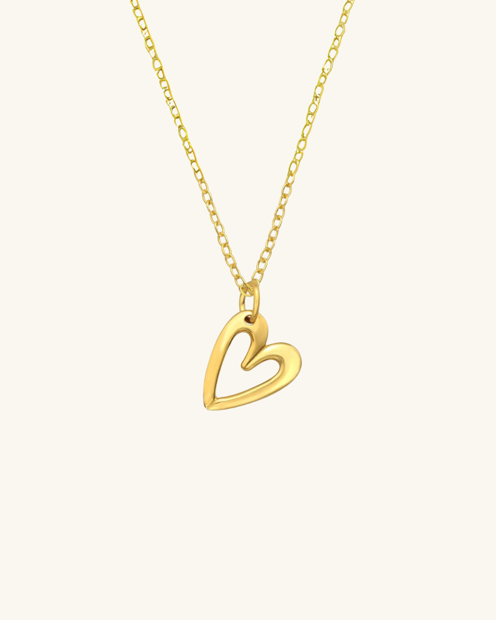 Collar Corazón Abierto Bañado en Oro - Zazü