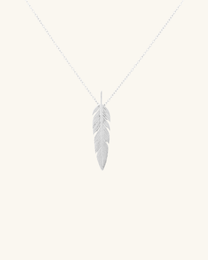 Collar Pluma Plata - Zazü