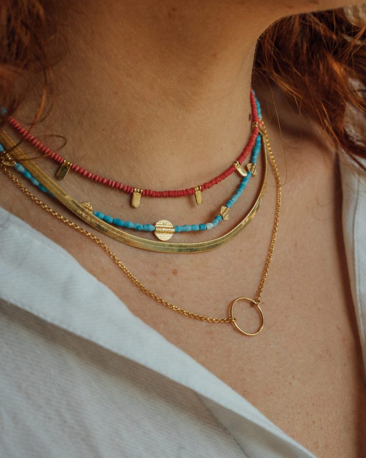 Collar de Turquesa y Coral - Zazü