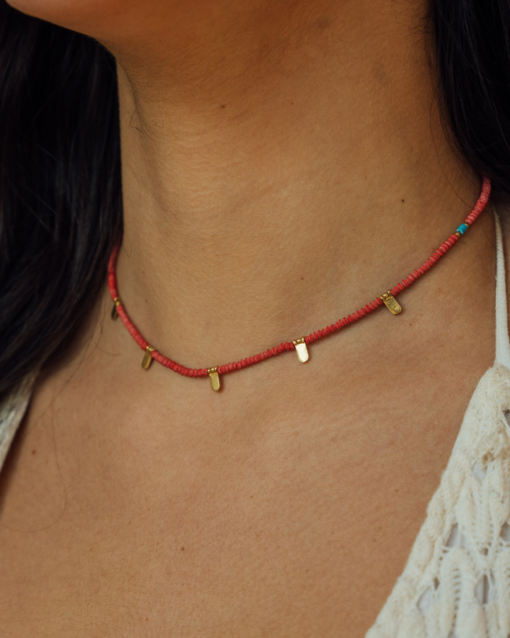 Collar de Coral y Turquesa - Zazü