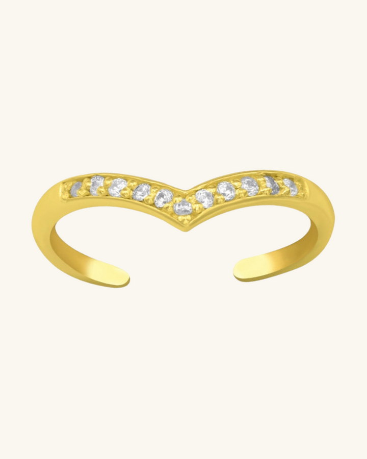 Midring V con Circones Bañado en Oro